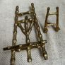 Vintage Faux Bamboo easels with textured gold finish Image 10