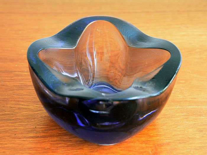 Mid Century Purple Glass Bowl