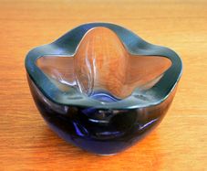 Mid Century Purple Glass Bowl
