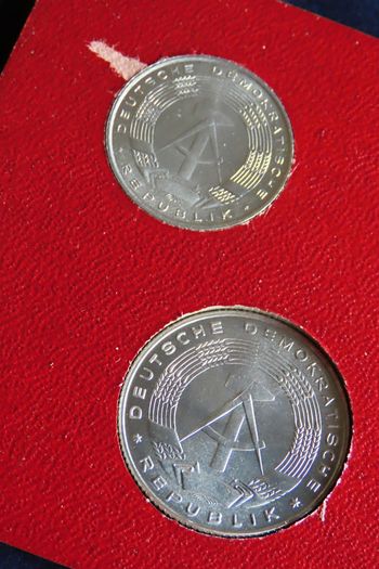 East Germany DDR original vintage coins set