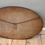 Vintage Oak Oval Mirror Image 3