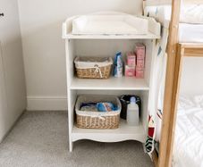 Baby Changing Table with Storage & Changing Mat - Excellent Condition