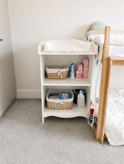 Baby Changing Table with Storage & Changing Mat - Excellent Condition
