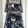 BNWT Monsoon navy and cream lace occasion party dress UK16