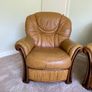 Matching Genuine Leather 3-Seater Sofa & 2 Armchairs Image 6