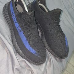 Black and blue Yeezys