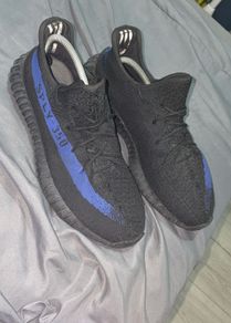 Black and blue Yeezys