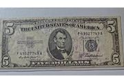 USA 1953 A Silver Payable 5 Dollar banknote