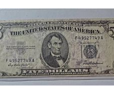 USA 1953 A Silver Payable 5 Dollar banknote