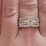 M&S Silver Tone Crystal Costume Ring. Image 3