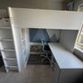 Bed with wardrobe and desk Image 5
