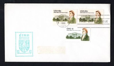 1981 Ireland & USA (Joint issue) 150th anniversary of James Hoban (Architect of White House, USA) EPA Cover with Washington slogan cancel tying both US and Irish stamp.