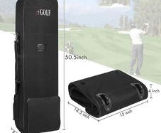 Foldable Golf Bag Travel Case Cover With Wheels NEW