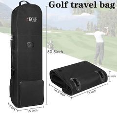 Foldable Golf Bag Travel Case Cover With Wheels NEW