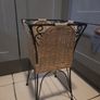 large wicker and metal plant holder Image 2