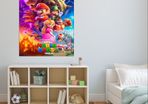 Super Mario latest movie picture printed on 3mm hard foamex board printed picture board for kids room wall decor