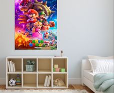 Super Mario latest movie picture printed on 3mm hard foamex board printed picture board for kids room wall decor