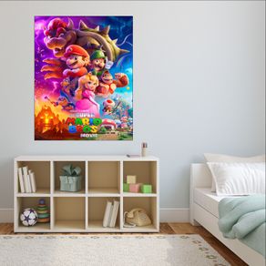 Super Mario latest movie picture printed on 3mm hard foamex board printed picture board for kids room wall decor