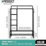 Heavy Duty Clothes Rail, 120KG Black Metal Rack With Double Hanging Clothing Rail, Shoe Rack, Storage Shelves & 4 Coat Hooks, Wardrobe Clothes Rails For Bedroom Office Shop Image 2