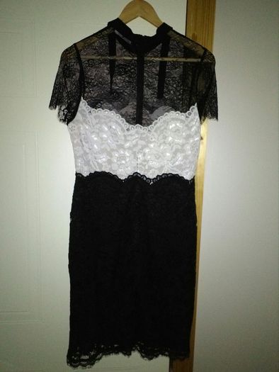 Beautiful black and white lace dress