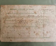 Album with Many 1800 1900 Dicument Births Deaths Bank Vacation etc Please see all Pictures
