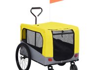 main image for ad 2-in-1 Pet Bike Trailer &amp; Jogging Stroller Yellow and Grey