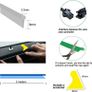 El Wire Blue Interior Car LED Strip Lights , 3m neon Wire 12V with Fuse Protection for Automotive Car Interior Decoration with 6mm Sewing Edge Image 2
