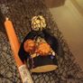 Halloween wooden candlesticks & candles x 2 Image 4