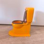 Vintage Sindy Pedigree Orange Brown Dolls House Toilet Bathroom Furniture Image 2