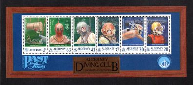 1998 Alderney Underwater Diving Commemorative Stamps Miniature Sheet Mint Never Hinged (MNH)
