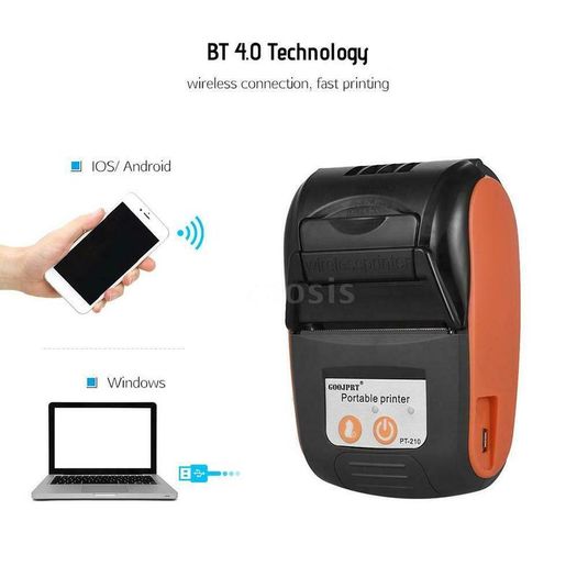 Portable USB Wireless BT 58mm Thermal Receipt Printer Mobile POS Label Printer