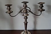 Antique silver on copper candleabra