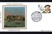 1982 Great Britain Benham Silke Cover National Maritime Museum 15 1/2p Henry VIII and Mary Rose commemorative stamp
