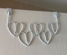 Over the door hanger heart shaped