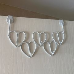 Over the door hanger heart shaped