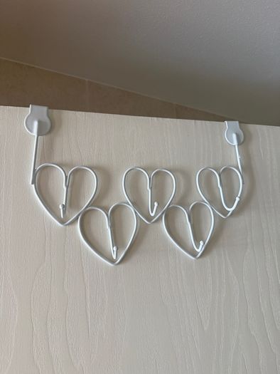 Over the door hanger heart shaped