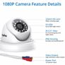 SANNCE 4 Channel 1080P Outdoor / Indoor CCTV Camera System with 1TB HDD already Installed Image 3