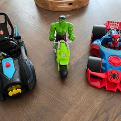 spiderman hulk and batman toys