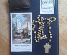 Hand Carved Mother of Pearl Chaplet Rosary