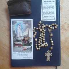 Hand Carved Mother of Pearl Chaplet Rosary