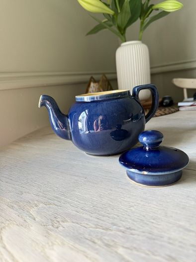 Dark blue Denby Teapot