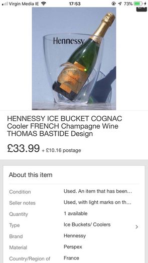 hennessy ice bucket