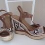 Platform Wedge Sandals 41 New Animal Print Image 5