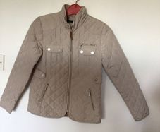 Zara Girl beige slightly quilted jacket age 9 to 10 years