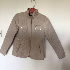 Zara Girl beige slightly quilted jacket age 9 to 10 years