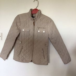 Zara Girl beige slightly quilted jacket age 9 to 10 years