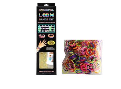Loom Bands (600) + loom + crochet + clips