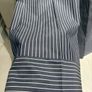 iblues brand which is a part of max mara group brand pinstripe 100% cotton fabric in a French navy and off white colour  BRAND NEW Image 4