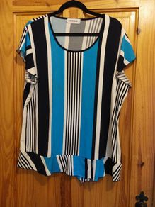 Gerard navy and blue strip ladies top (free postage)