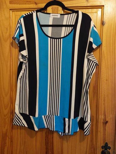 Gerard navy and blue strip ladies top (free postage)